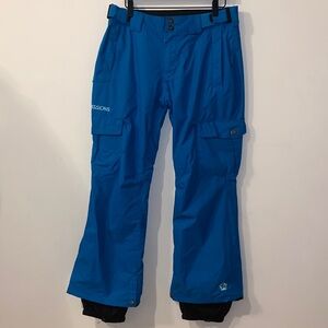 SESSIONS Blue Cargo Ski Snowboard Pants Size Medium